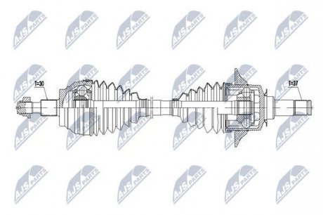 Полуось NTY NPW-ME-068