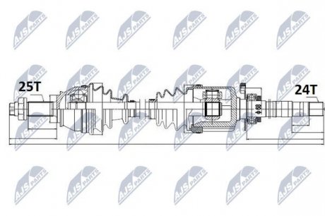 Полуось NTY NPW-FT-017