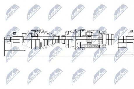 Полуось NTY NPW-FR-054