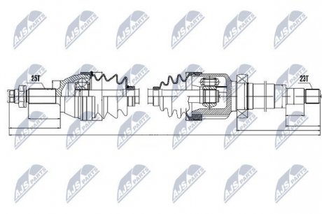 Полуось NTY NPW-FR-030