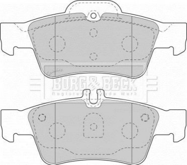Комплект тормозных колодок, дисковый тормоз Borg & Beck BBP1798 (фото 1)