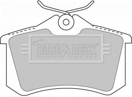 Комплект тормозных колодок, дисковый тормоз Borg & Beck BBP1778 (фото 1)
