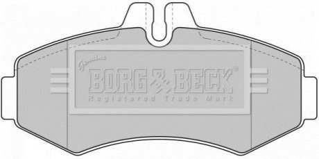 Комплект тормозных колодок, дисковый тормоз Borg & Beck BBP1664 (фото 1)
