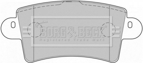Комплект тормозных колодок, дисковый тормоз Borg & Beck BBP1773 (фото 1)