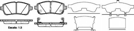 Комплект тормозных колодок, дисковый тормоз WOKING P13813.02