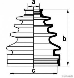 Пильовик ШРКШа (компл.) NISSAN PATHFINDER 00-, TOYOTA LAND CRUISER 100 (вир-во) JAKOPARTS J2882011