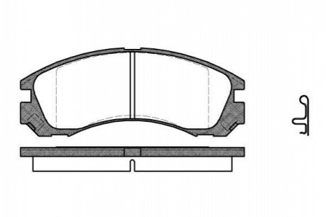 Комплект тормозных колодок, дисковый тормоз WOKING P2543.22