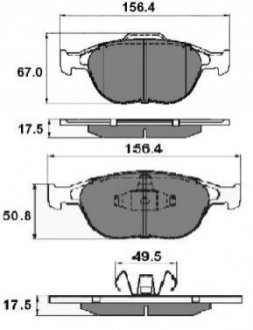 Гальмівні колодки пер. Connect 02- NATIONAL NP2019