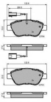 Комплект тормозных колодок, дисковый тормоз NATIONAL NP2539 (фото 1)