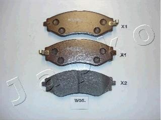 Комплект тормозных колодок, дисковый тормоз JAPKO 50W05 (фото 1)