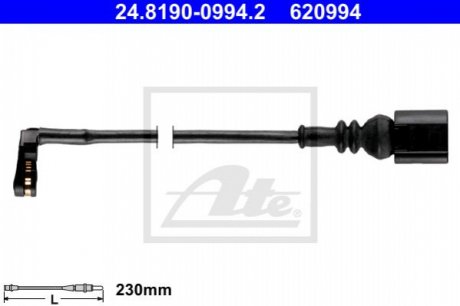 Датчик износа колодок ATE 24.8190-0994.2