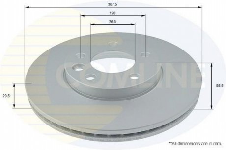 Тормозной диск COMLINE ADC1451V (фото 1)