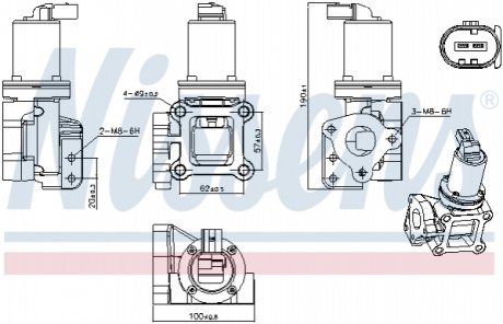 Клапан EGR NISSENS Nissens A/S 98309