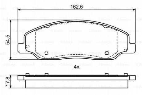 Гальмівні колодки дискові FORD Mustang "F \\04-10 BOSCH 0986495406