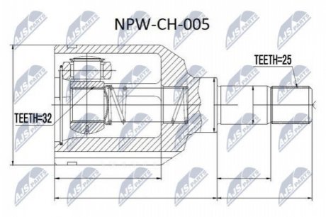 Шарнір равных угловых скоростей NTY NPW-CH-005