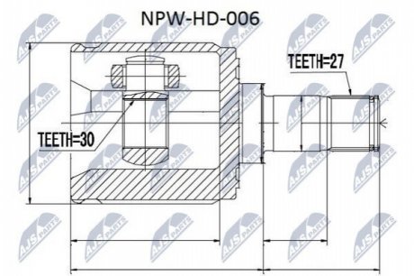Шарнір равных угловых скоростей NTY NPW-HD-006 (фото 1)