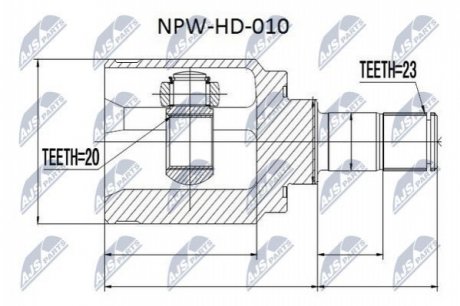 Шарнир равных угловых скоростей NTY NPW-HD-010