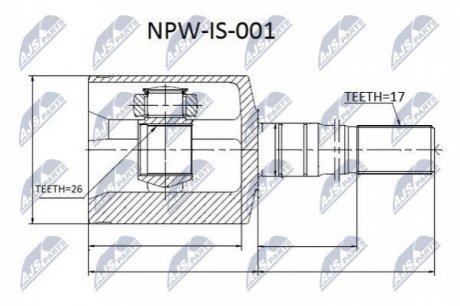 Шарнир равных угловых скоростей NTY NPW-IS-001