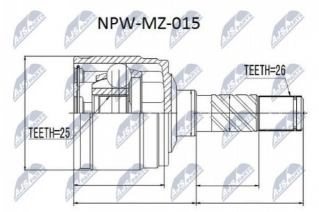 Шарнир равных угловых скоростей NTY NPW-MZ-015