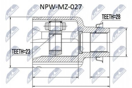 Шарнир равных угловых скоростей NTY NPW-MZ-027 (фото 1)