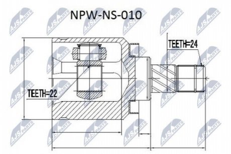Шарнір равных угловых скоростей NTY NPW-NS-010