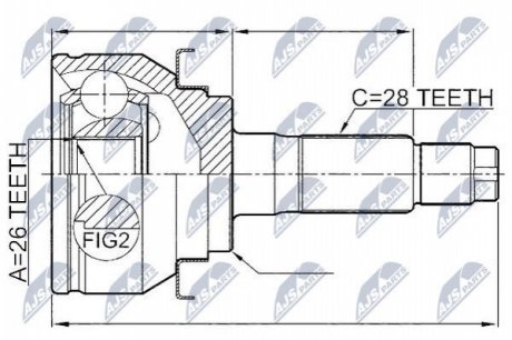 Шарнир равных угловых скоростей NTY NPZ-FR-047