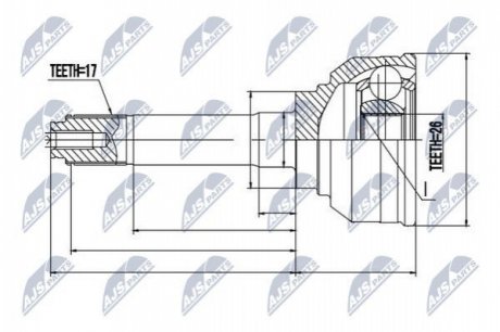 Шарнир равных угловых скоростей NTY NPZ-IS-002