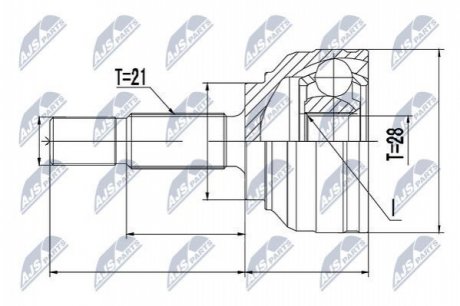 Шарнир равных угловых скоростей NTY NPZ-RE-054