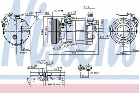 Компрессор CADILLAC BLS (04-) 2.8 i TURBO NISSENS Nissens A/S 890354