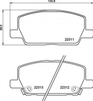 Гальмівні колодки дискові Brembo P07 012 (фото 1)