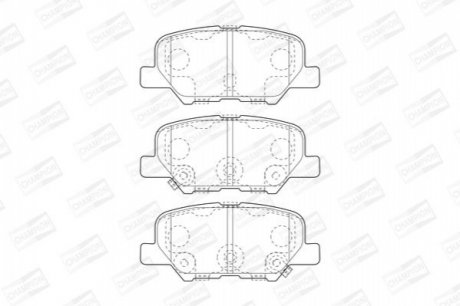 MITSUBISHI Колодки торм.задние Outlander 12-, ASX, CITROEN C4 Aircross, MAZDA 6 Champion 573442CH