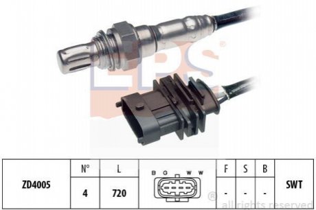 EPS OPEL Лямбда-зонд (4 конт.) OPEL 1,4/1,6: Astra G, Vectra B, Zafira 99- EPS Facet 1.997.340