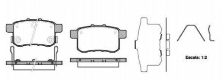 Комплект тормозных колодок, дисковый тормоз WOKING P12323.12 (фото 1)