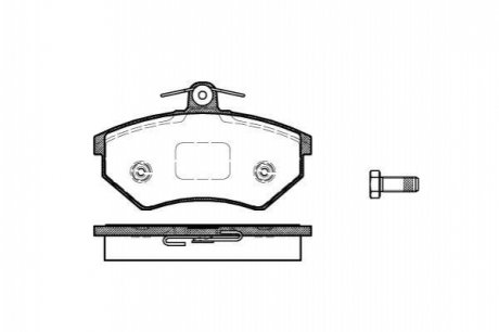 Комплект тормозных колодок, дисковый тормоз WOKING P0343.40 (фото 1)
