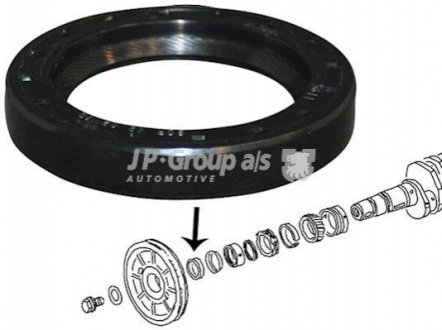 Уплотняющее кольцо, коленчатый вал JP Group A/S 8119500500 (фото 1)