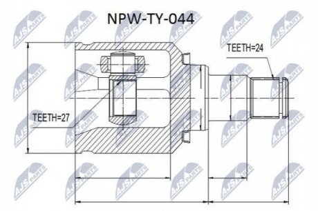 Шарнір равных угловых скоростей NTY NPW-TY-044 (фото 1)