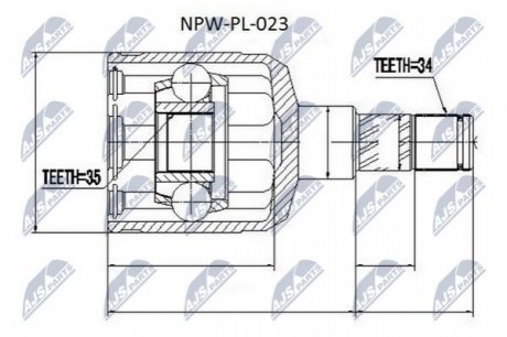 Шарнір равных угловых скоростей NTY NPW-PL-023