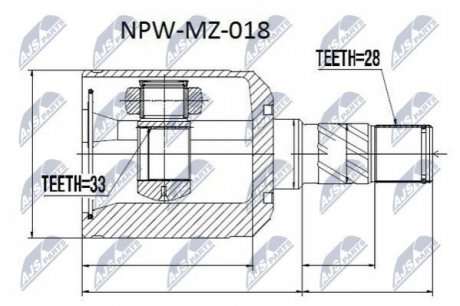 Шарнір равных угловых скоростей NTY NPW-MZ-018