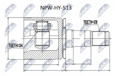 Шарнір равных угловых скоростей NTY NPW-HY-513 (фото 1)