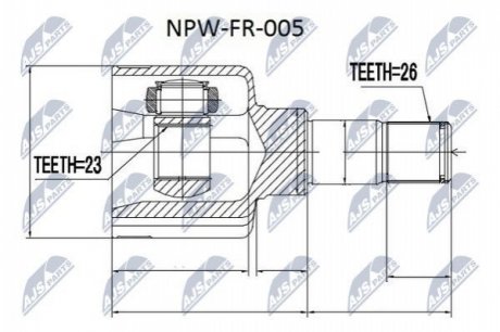 Шарнир равных угловых скоростей NTY NPW-FR-005