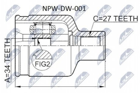 Шарнир равных угловых скоростей NTY NPW-DW-001