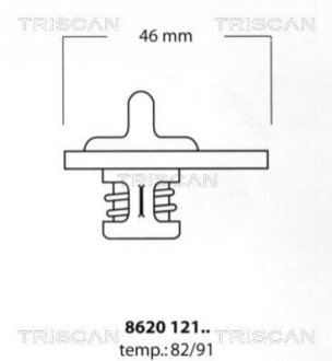 Термостат, охлаждающая жидкость TRISCAN 8620 12182