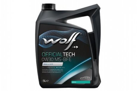 OFFICIALTECH 0W30 MS-BFE 5Lx4 WOLF 8336515 (фото 1)