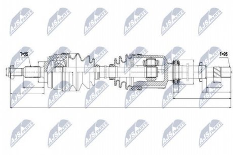 Полуось NTY NPW-RE-132