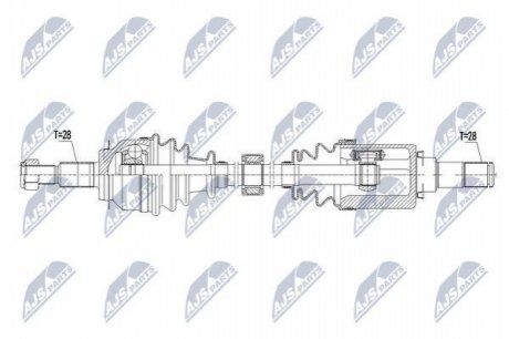 Полуось NTY NPW-MZ-054