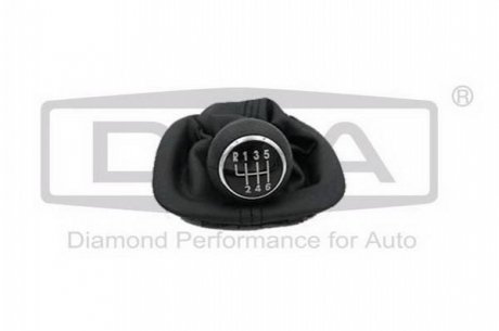 Gearstick knob with black boot for gearstick lever, 6 speed, black knob DPA 77111636802 (фото 1)