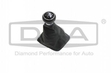 Gearstick knob with black boot for gearstick lever, 6 speed, black knob DPA 77111635102