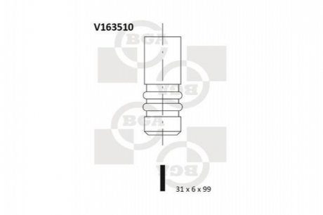 Клапан двигуна BGA V163510