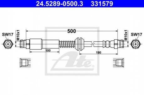 PRZEW╙D HAM VW CADDY IV 1.6TDI, 2.0TDI, 1.0TSI 15- TYг ATE 24.5289-0500.3