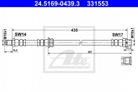 PRZEW╙D HAM BMW F15, F85 X5 XDRIVE 2.5D 15-18 TYг ATE 24.5169-0439.3